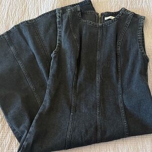 Abercrombie Black Denim Sleeveless Dress